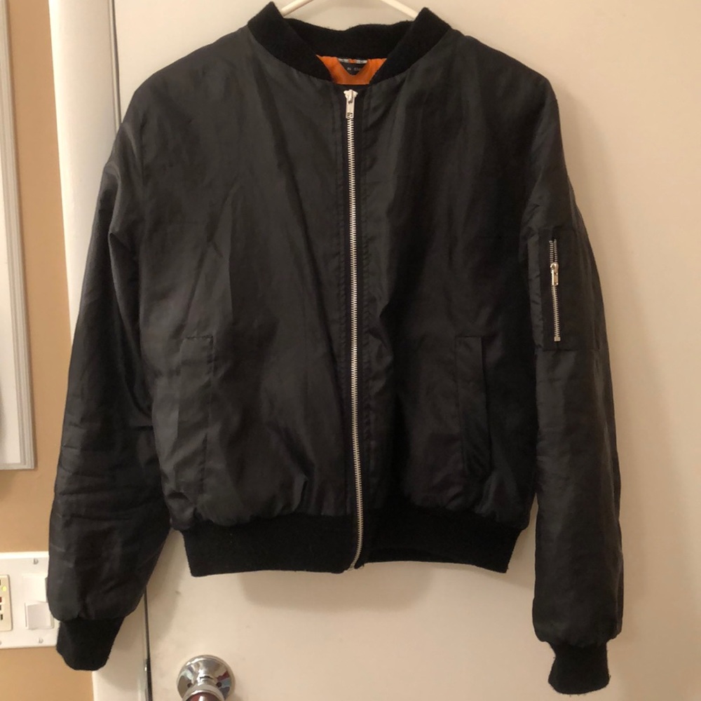 Black bomber jacket